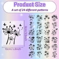 thumbnail image 2 of PVC 24Pcs Blowball Silhouettes Mason Jar Decor PVC Laser Die Cut Scrapbook Cardboard Cutouts Silhouette Ornament for DIY Light Lamp Jar Glass Decoration Supplies Black 4x3.5Inch-No Sticker PVC, 2 of 6