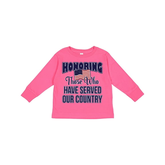 Inktastic Veterans Day Military Honoring Those Who Serve Boys or Girls Long Sleeve Toddler T-Shirt