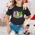 thumbnail image 2 of Girls Easter Shirt Size 10-12 Easter Printed Short Sleeve T-Shirt Comfortable Happy Easter T Shirts for Boys and Girls,Black,6-7 Years, 2 of 4