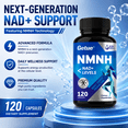 thumbnail image 2 of Getue NMNH Capsules Ultra Purity Guarantee, Advanced NAD+ Precursor Supplement for Cellular Energy Production and Daily Vitality, 120 Count, 2 of 6
