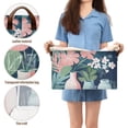 thumbnail image 5 of Yayeee Foldable Storage Basket for Shelves with Handles Waterproof Cloth Bins, Pink Flowers, 5 of 7
