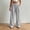 Gray, variant on Women's Casual Pleated Front Sweatpants, Elastic Drawstring Waist, Solid Color Straight Leg Sport Trousers White L