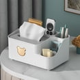 thumbnail image 3 of Large Tissue Box & Coffee Table Organizer - Multifunctional Storage for Living Room, Bathroom, or Office (White/Pink/Green), 3 of 6