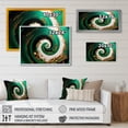 thumbnail image 4 of Designart Green And Gold Crashing Waves I Canvas Wall Art, 4 of 5
