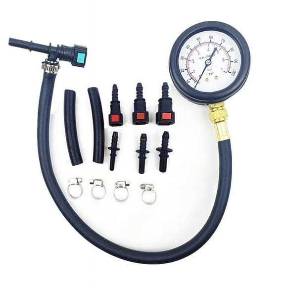 Automobile System Gasoline Pressure Gauge Car Tester Tool 0-100PSI 6.3/ 7.89/ 9.49 with Valve