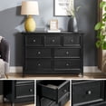 thumbnail image 5 of DEALTOPS Stylish Wooden 7-drawer Dresser, Spacious and Versatile Chest of Drawers, Black, 5 of 8