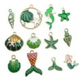 thumbnail image 6 of U8MO 10X Green Ocean Mermaid Shell Conch Starfish Charms Pendants for Jewelry Making-10pcs starfish 13x15mm, 6 of 6