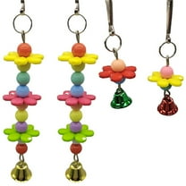 Random Color Bird Toys for Parrot Accessories Chewing Hanging Cage Bite Bell Toy Birds Supplies