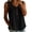Black, variant on Womens Tank Top Peter Pan Collar Sleeveless Button Textured Casual Summer Cute Camisole Blouse