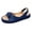 Dark Blue, variant on Women’s Peep Toe Sandals Comfy Flat Orthopedic Back Strap Slip on Slingback Slippers Comfortable Low Heeled Platform Walking Shoes Orange Size 7