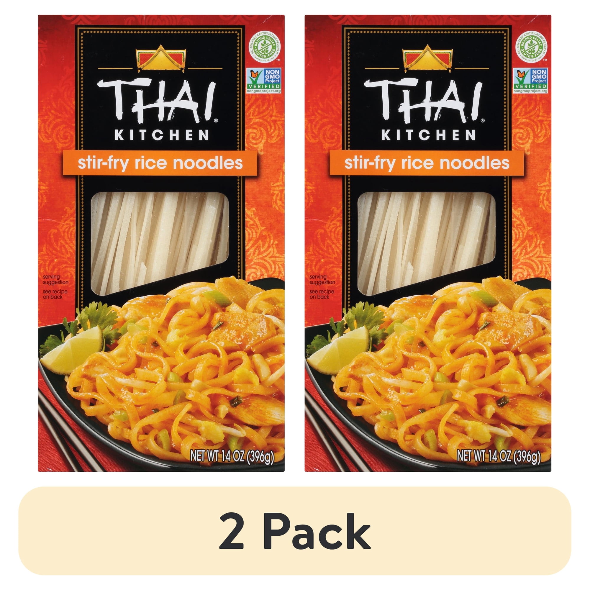 (2 pack) Thai Kitchen Gluten-Free Gluten-Free Stir Fry Rice Noodles 14.0 oz Box