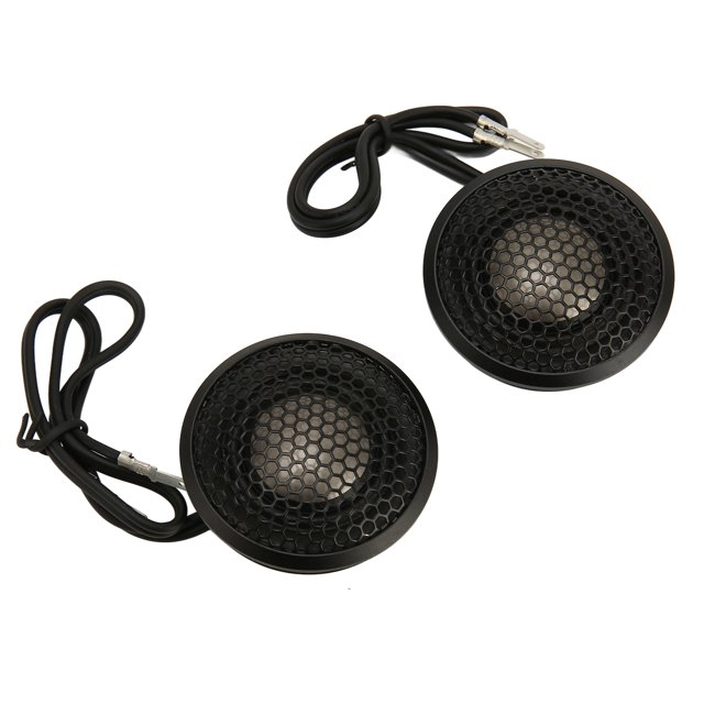 Car Tweeter, 2 Pcs Dome Tweeter Black with Base for All Car Audio Systems