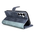 thumbnail image 5 of ﻿For Samsung Galaxy S26+ 5G 6.7" Splicing Leather Pattern Flip Buckle Attachment/Closure, Card Slots/Pocket, PU Leather Flip Wallet Case,Blue,For Galaxy S26+(5G), 5 of 6