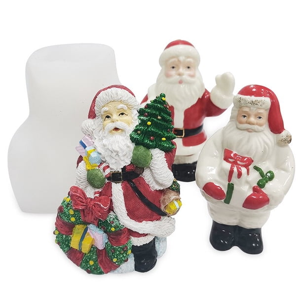 3D Snowman Santa Claus Candle Mold Silicone Mould DIY Crafts Soap Making Mold Aromatherapy Gypsum Resin Clays Christmas DecorBUnited Kingdom He Qiyong unisex