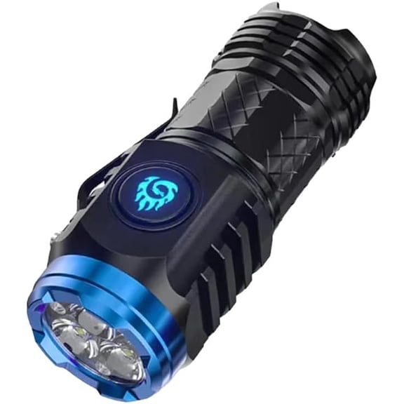 Three-Eyed Monster Mini Flashlight, Mini Flash Super Power Flashlight, Rechargeable LED Flashlights High Lumens, 3 Lighting Modes, Flashlights for Home/Camping (black)