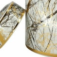 thumbnail image 2 of Sagebrook Home Ceramic 12" Jar With Gold Lid, White, 2 of 7
