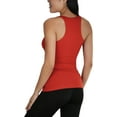 thumbnail image 2 of ToBeInStyle Womens Essential Ribbed Racerback Versatile Layering Cotton Blend Tank Top, 2 of 4