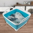 thumbnail image 4 of Wakeman Outdoors 9L Collapsible Wash Basin - Portable Sink with Drain, Blue, 4 of 10