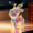 thumbnail image 5 of Lilixerw Handmade Iridescent Glowing Deer Ornament,Color Changing LED Light Up Deer Figurine,Romantic Valentine Gift for Birthday,Home Desk,Shelf,Bedside Decor,8x5x4.5in,Multicolor, 5 of 6