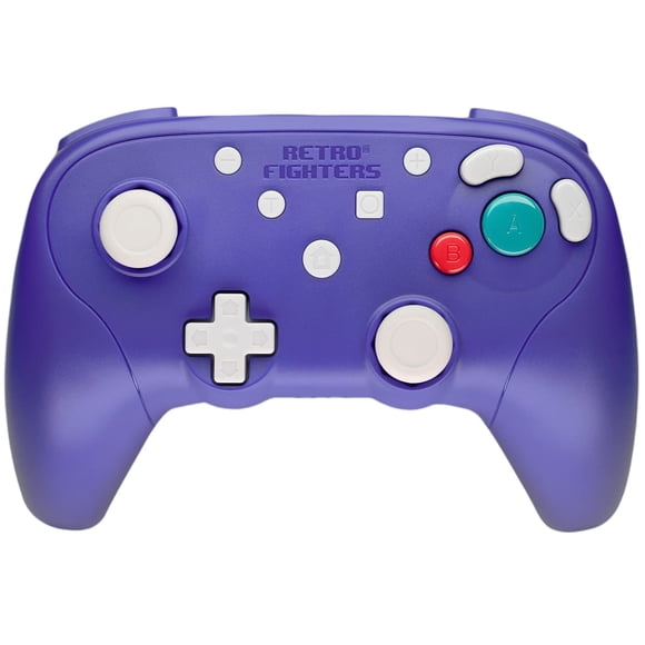 Control inalámbrico Retro Fighters BattlerGC azul y morado