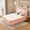 Pink, variant on Vcatnet 16.7 inch Queen Bed with Headboard, Comfy Bedroom Furniture, Corduroy Cloud Bed, No Assembly Required, Gray