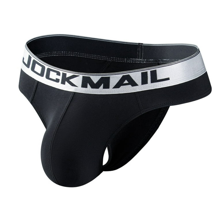 OVTICZA Men's Athletic Jock Strap Briefs Jockstrap Supporters Male  G-Strings Thongs Underwear Black M