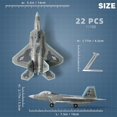 thumbnail image 2 of NUOTIE 1:100 Scale F-22 Raptor Fighter Jet Quick Build Model Kit Plastic Millitary F22 Toy Airplane Assembly Aircraft Model with Stand Gift for Kids (22PCS), 2 of 5