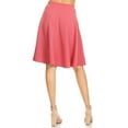 thumbnail image 3 of Women's High Waist Basic Stretchy Casual Solid A-Line Midi Skirts, 3 of 5