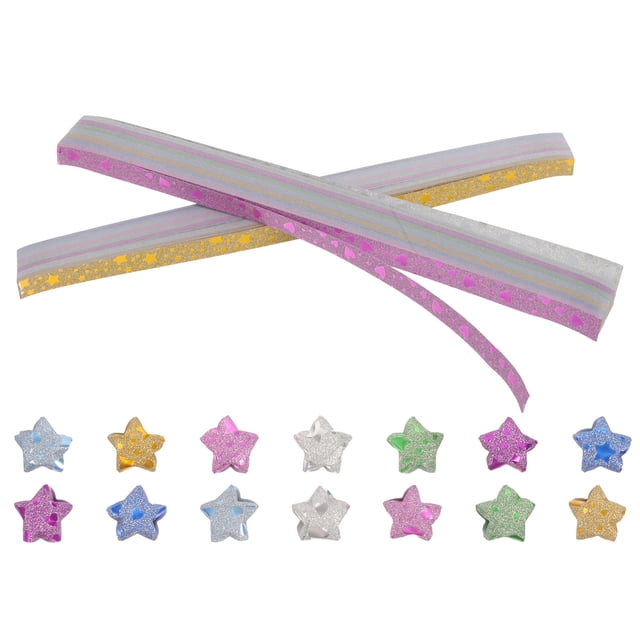 OULII Colored Star Origami Paper Strips for Creative Folding Crafts Scrapbooking and Fun Party Decorations