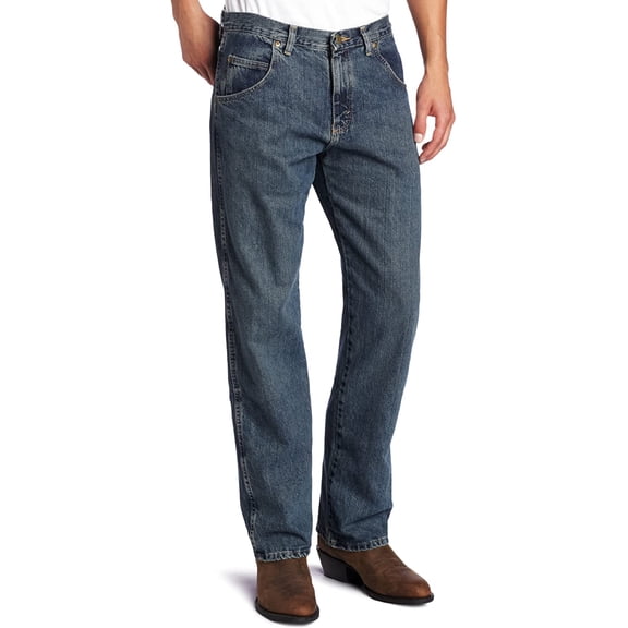 Wrangler Men's Rugged Wear Relaxed Fit Straight Leg Jeans Mediterranean W34 L32