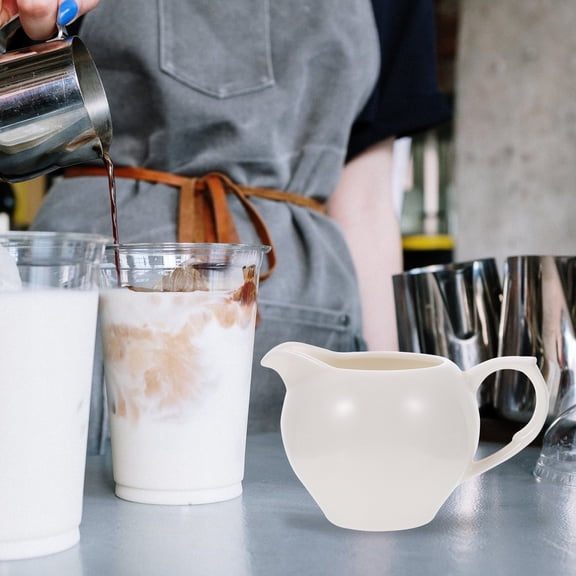 NIAIZEK White Ceramic Pitcher - Dishwasher , Easy to Clean, Creamer Jug for Coffee and Tea