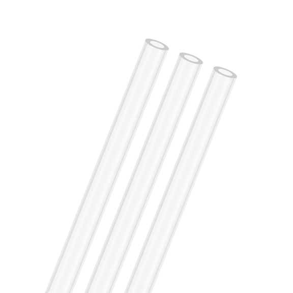 3-Pack Clear Plastic Tube, 3mm[0.12"] ID x 5mm[0.2"] OD High Impact Rigid Polycarbonate Round Pipes[305mm/12IN]