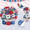 thumbnail image 4 of PEONAVET 4th of July Front Door Sign, Patriotic Stars Door Hanger for Font Door, Hanging Welcome Front Decor for Porch Home Wall Outside Decor, 4 of 6
