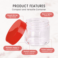 thumbnail image 2 of Beauticom 3 Pieces 30G/30ML(1 Oz) Round Clear Plastic Container Jars with Flat Top Lid - 3 Jars, 2 of 7