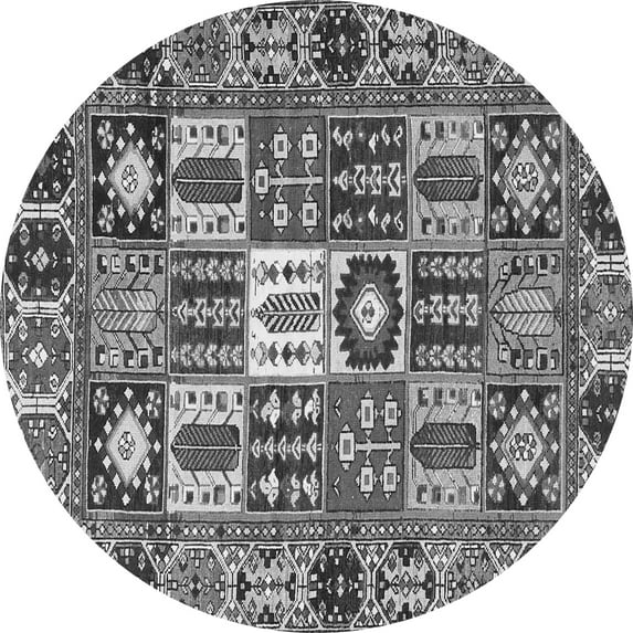 Ahgly Company Indoor Round Persian Gray Traditional Area Rugs, 3' Round