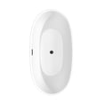 thumbnail image 4 of Juno 63 Inch Freestanding Bathtub in Matte White with Matte Black Drain and Overflow Trim, 4 of 5