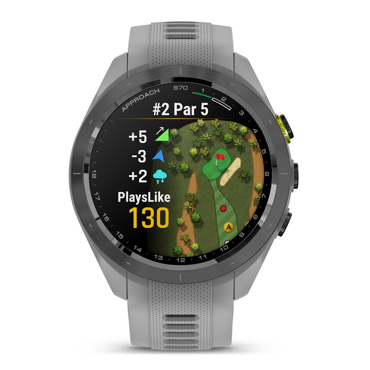 Garmin Approach S70 (Gray, 42mm) Golf GPS Watch Bundle with PlayBetter USB-C Portable Charger