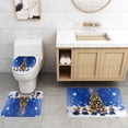 thumbnail image 4 of 4Pcs/set Christmas Shower Curtain Bath Mat Toilet Cover Mat Rug Christmas Home Bathroom Decorations, 4 of 9