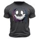thumbnail image 1 of Top de Manga Corta, Hombre Casual Impreso Cuello de la Tripulación Camiseta, Manga Corta Blusa de Verano Poliéster, 1 of 9