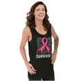 thumbnail image 4 of Survivor Breast Cancer Pink Ribbon Tank Top Tee Shirt Women Brisco Brands L, 4 of 6