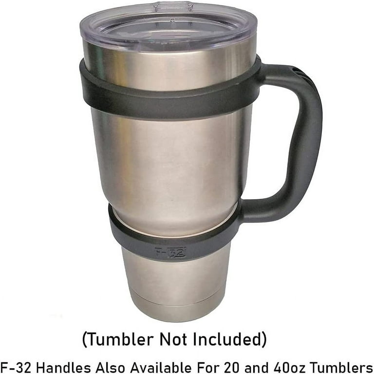 Tumbler Handle Fits for 30 oz Yeti Rambler,RTIC Mug-Previously Design,Sic,OZARK Trail & More Tumbler Travel Mug | BPA FREE(Handle Only) (Black)
