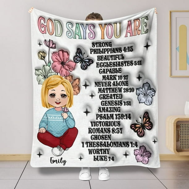 God Says You Are - Manta infantil personalizada
