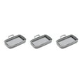thumbnail image 1 of yingyy 1/2/3 Fryer Tray Bake Plate Baking Supplies Heating-resistance Compact Size Smooth Surface Washable Multicolored Kitchen Gadget Gray 3PCS, 1 of 6