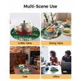 thumbnail image 2 of 15 Inch Round Placemats Set of 4, Merry Christmas Non Slip Heat Insulation PP Table Mats, Winter Snowflake Xmas Aesthetic Green Washable Place Mats for Kitchen Dining Party Table Decor, 2 of 7
