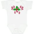 thumbnail image 3 of Inktastic Candy Canes and Holly Christmas Boys or Girls Baby Bodysuit, 3 of 5
