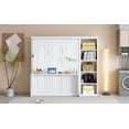thumbnail image 6 of Newest Full Size Murphy Bed with Desk , Bookshelf, White, 6 of 8