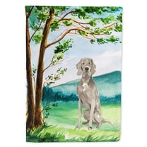 Carolines Treasures CK2553GF Under the Tree Weimaraner Flag Garden Size Small multicolor