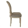 thumbnail image 3 of Home Square 2 Piece Brushed Frame Oval Back Fabric Chair Set in Otter Brown, 3 of 4