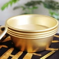 thumbnail image 6 of WHAMVOX Golden Korean Bowl for Kitchen Use Made of Aluminum Perfect for Wine Soup or Pickle 7 inch diameter, 6 of 8