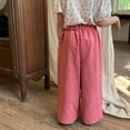 thumbnail image 7 of Lenpel Girls' Wide Leg Pants Toddler Baby Lightweight Elastic Waist Pull on Pants Baggy Summer Casual Trousers with Pockets 12 M-11 Y, 7 of 7